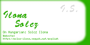 ilona solcz business card